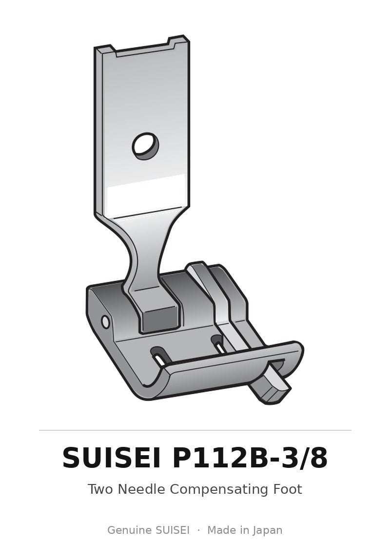 Two Needle Compensating Foot - Suisei P112B-3/8