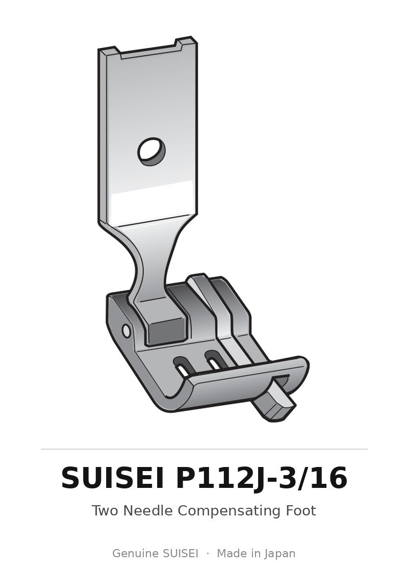 Two Needle Compensating Foot - Suisei P112J-3/16