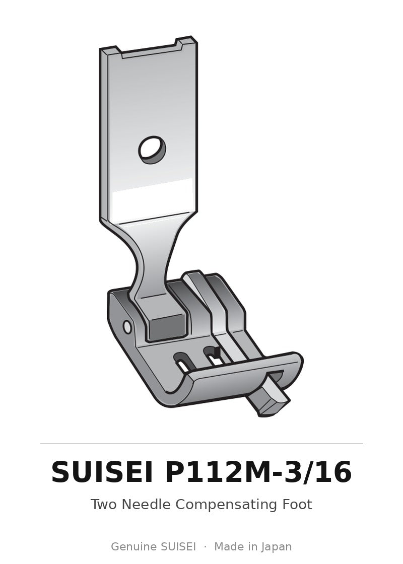 Two Needle Compensating Foot - Suisei P112M-3/16