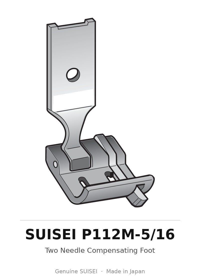 Two Needle Compensating Foot - Suisei P112M-5/16