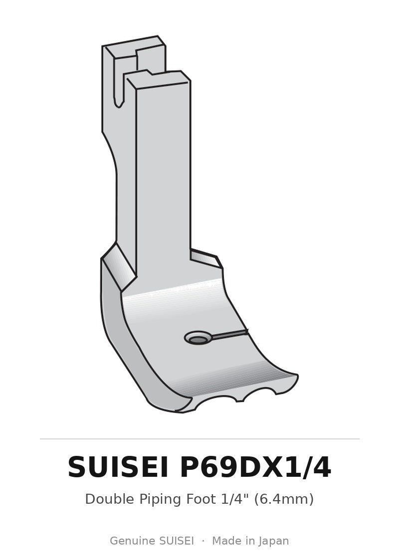 Double Piping Foot 1/4" (6.4mm) - Suisei P69DX1/4