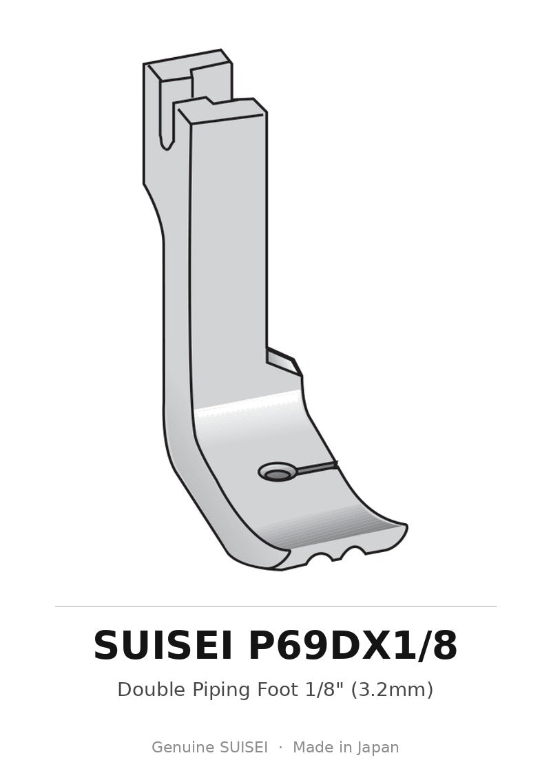 Double Piping Foot 1/8" (3.2mm) - Suisei P69DX1/8