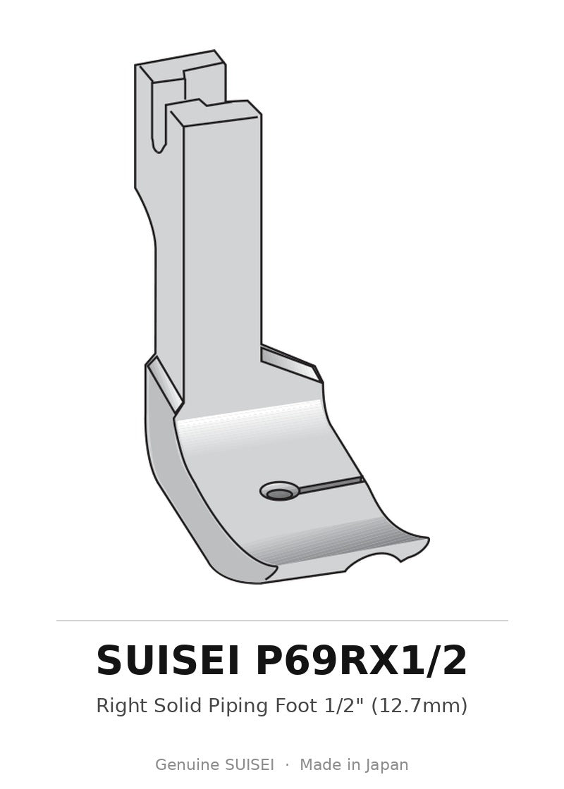 Right Solid Piping Foot 1/2" (12.7mm) - Suisei P69RX1/2