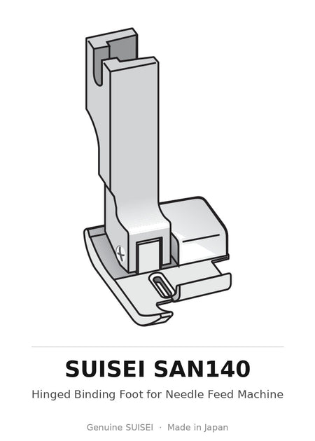 Hinged Binding Foot for Needle Feed Machine - Suisei SAN140