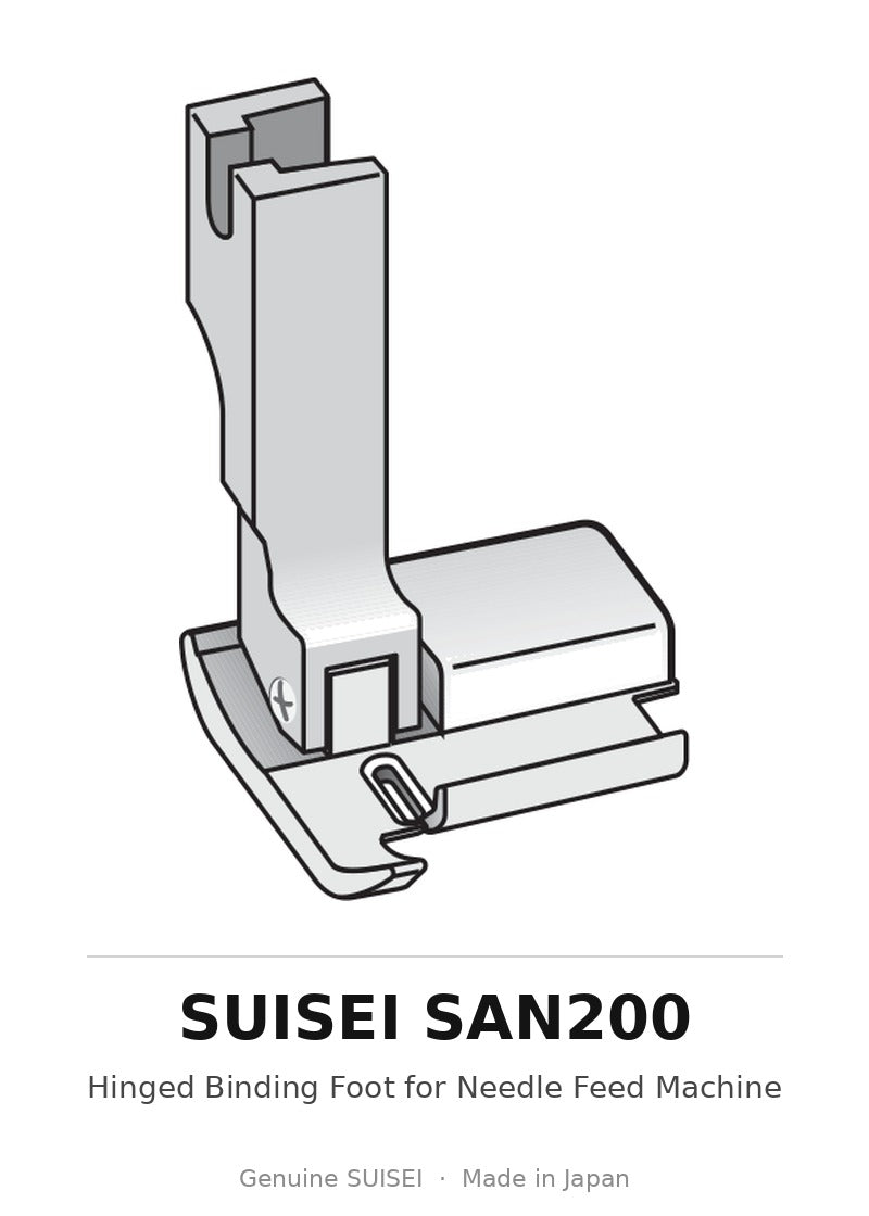 Hinged Binding Foot for Needle Feed Machine - Suisei SAN200