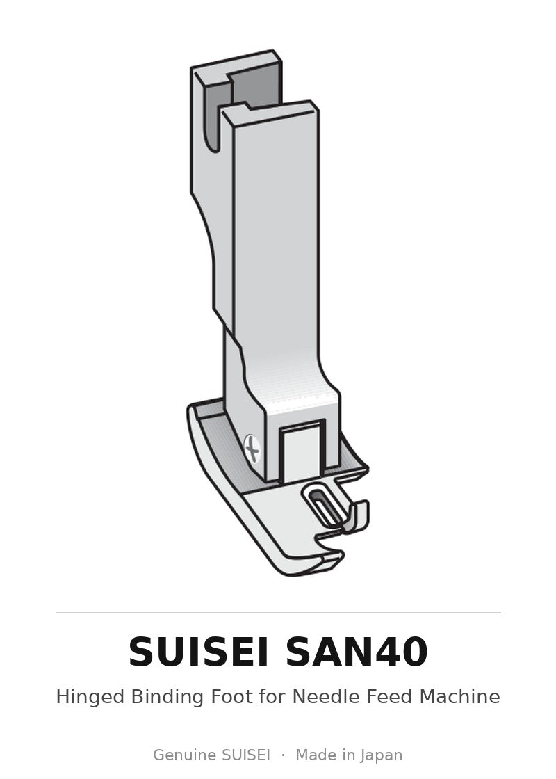 Hinged Binding Foot for Needle Feed Machine - Suisei SAN40