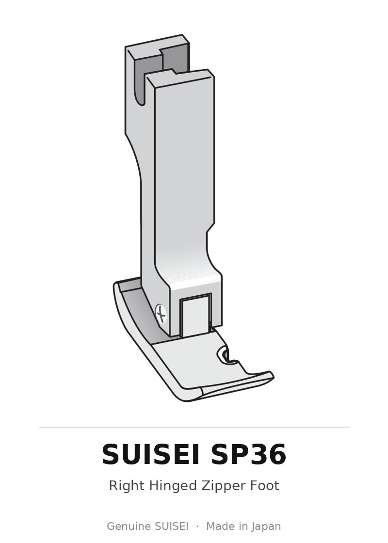 Right Hinged Zipper Foot - Suisei SP36