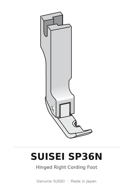 Hinged Right Cording Foot - Suisei SP36N