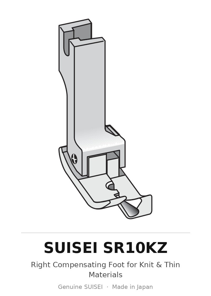 Right Compensating Foot for Knit & Thin Materials - Suisei SR10KZ