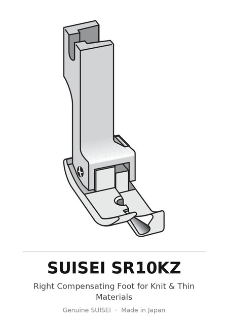 Right Compensating Foot for Knit & Thin Materials - Suisei SR10KZ