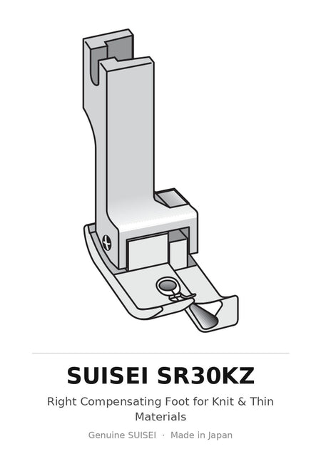Right Compensating Foot for Knit & Thin Materials - Suisei SR30KZ