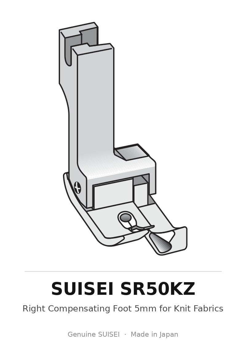 Right Compensating Foot 5mm for Knit Fabrics - Suisei SR50KZ