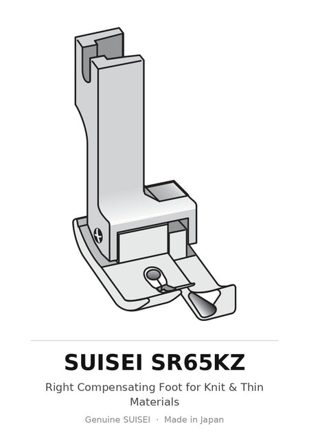 Right Compensating Foot for Knit & Thin Materials - Suisei SR65KZ