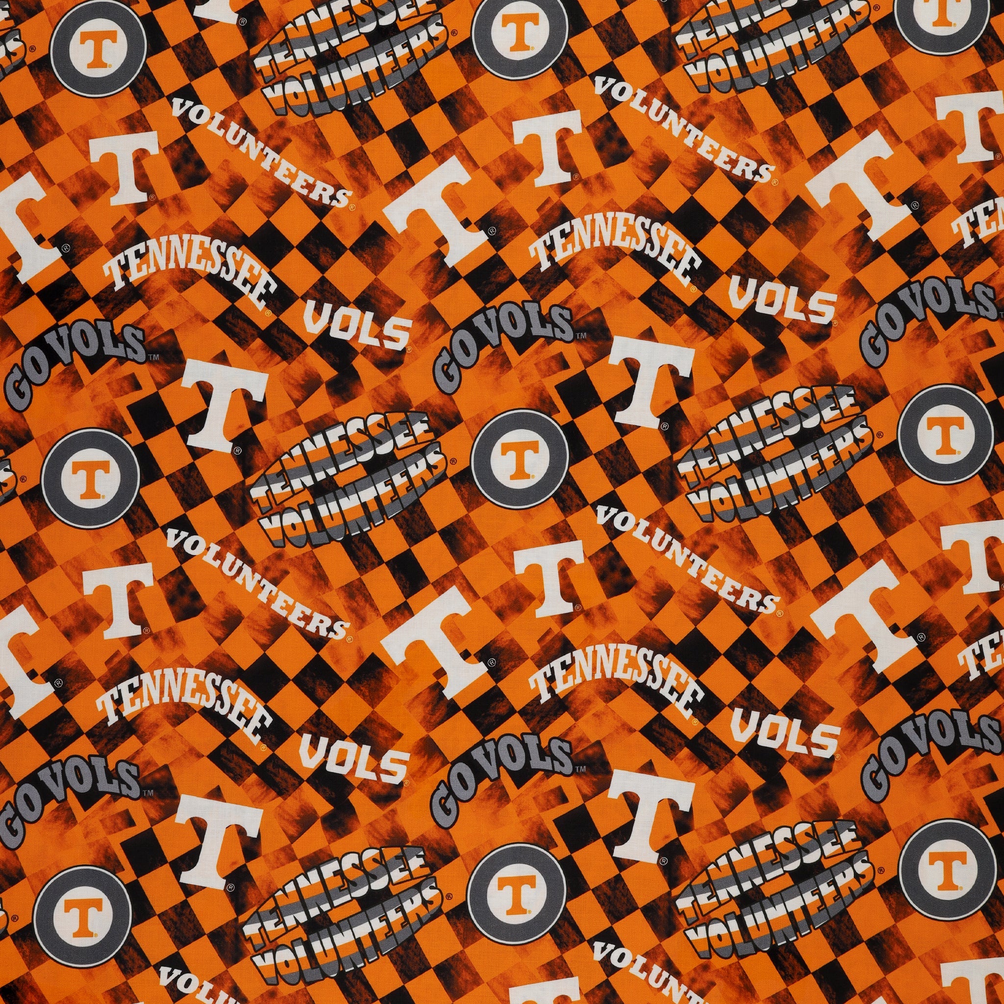 TN Vols Allover Checker Fabric