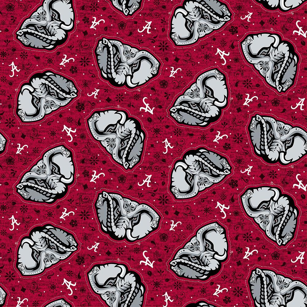 University Of Alabama Tossed Elephant Fabric