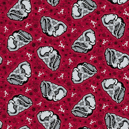University Of Alabama Tossed Elephant Fabric
