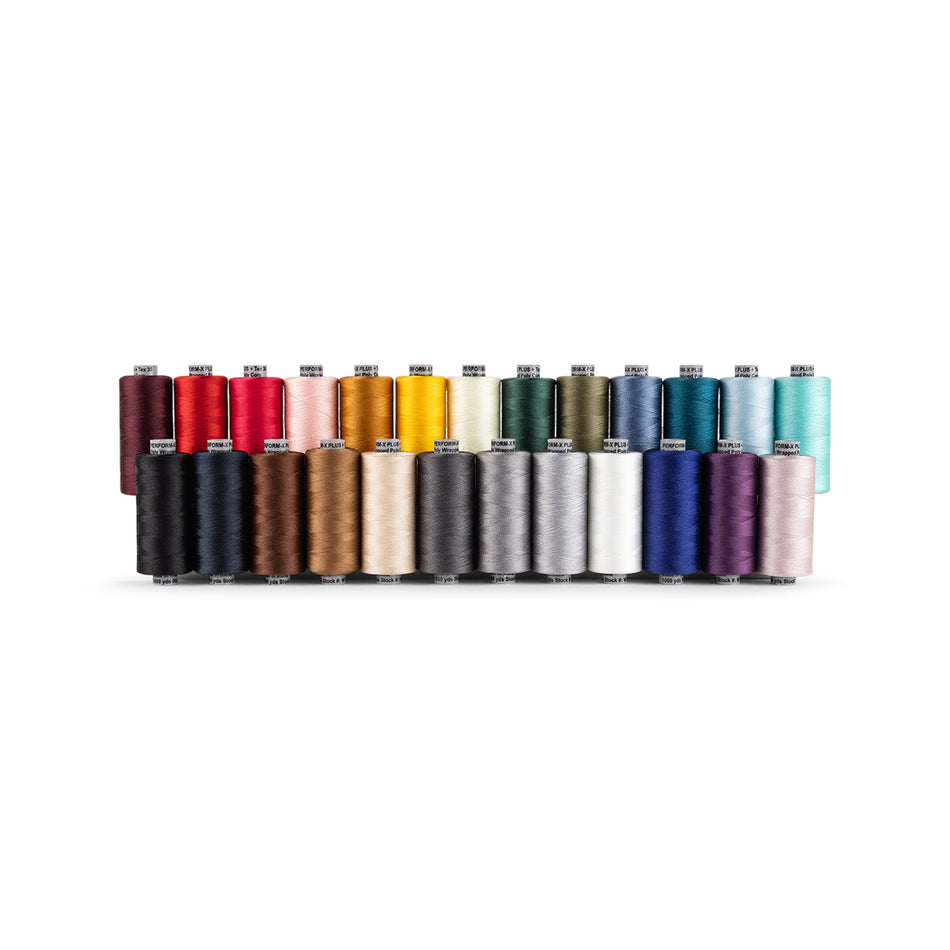 Perform-X Plus+ Poly Wrapped Poly Core Thread - 25 Color Pack
