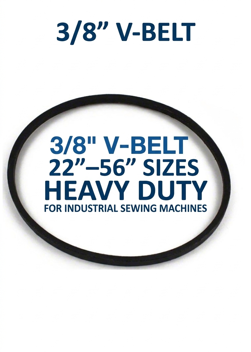 Industrial Sewing Machine V-Belt 3/8" Motor Belt (22"–56")